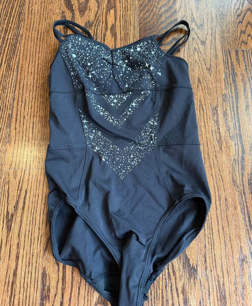 Ivivva Black Gymnastics/ Dance Leotard Sparkle Star Size 12